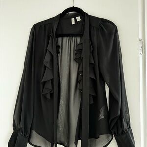 Mexx Black Ruffle Blouse